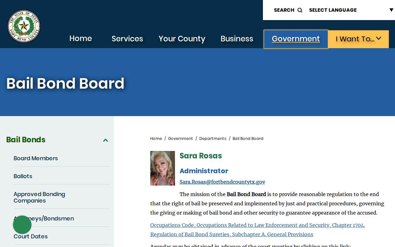 Fort Bend County bond resources for a 72-hour release check