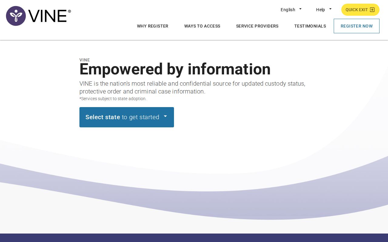 Fort Bend County VINELink inmate check and release notification interface